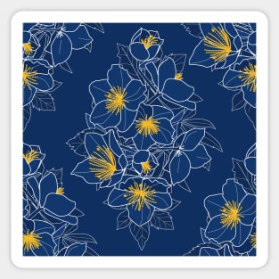 Christmas rose dark blue Sticker